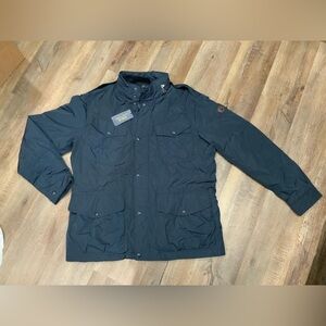 New Polo Ralph Lauren Multi Pocket Hooded Down Field Jacket Navy Men's Sz XL